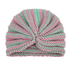 SYGA Autumn and Winter Products European and American Infant Baby Warm Knit Cap Baby Stripe Woolen Hat (BlackNWhite)0-4 Years