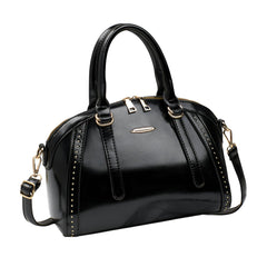 SYGA Women’s Tote Bag | Stylish Horizontal Handbag with Zipper Closure & Rivet Design | Daily Use Shoulder Bag