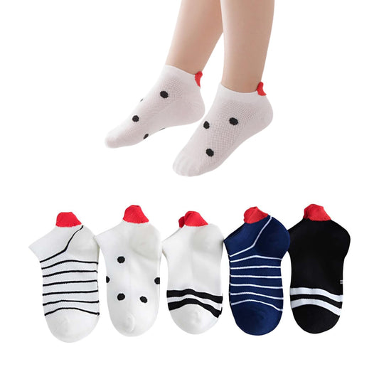 MOMISY 5 Pairs Baby Kids Girl Boys Tube Socks Toddlers Comfortable Ankel Length gifts (Love, 1 to 3 year)