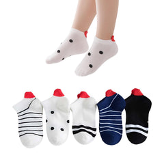MOMISY 5 Pairs Baby Kids Girl Boys Tube Socks Toddlers Comfortable Ankel Length gifts (IN, Age, 3 Years, 5 Years, Love)
