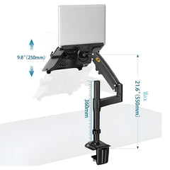 SYGA Adjustable Laptop Monitor Stand, Desk Mount with Full Motion Gas Spring Arm, Black