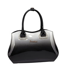 SYGA Women Glossy Ombre Handbag – Elegant & Versatile Tote for Middle-Aged with Sparkling Accents