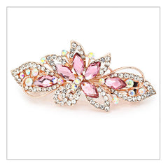 SYGA Women Rhinestone Hair Buckle Flexible Clip Hair Pin Adult Head Top Buckle Hair Accessories For Women, Girls - HJ0305 White