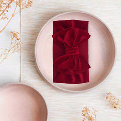 SYGA Baby Headbands Soft Velvet Bow Strechable Hairbands Newborn Infant Toddlers Kids 0-3 Years (Cream)