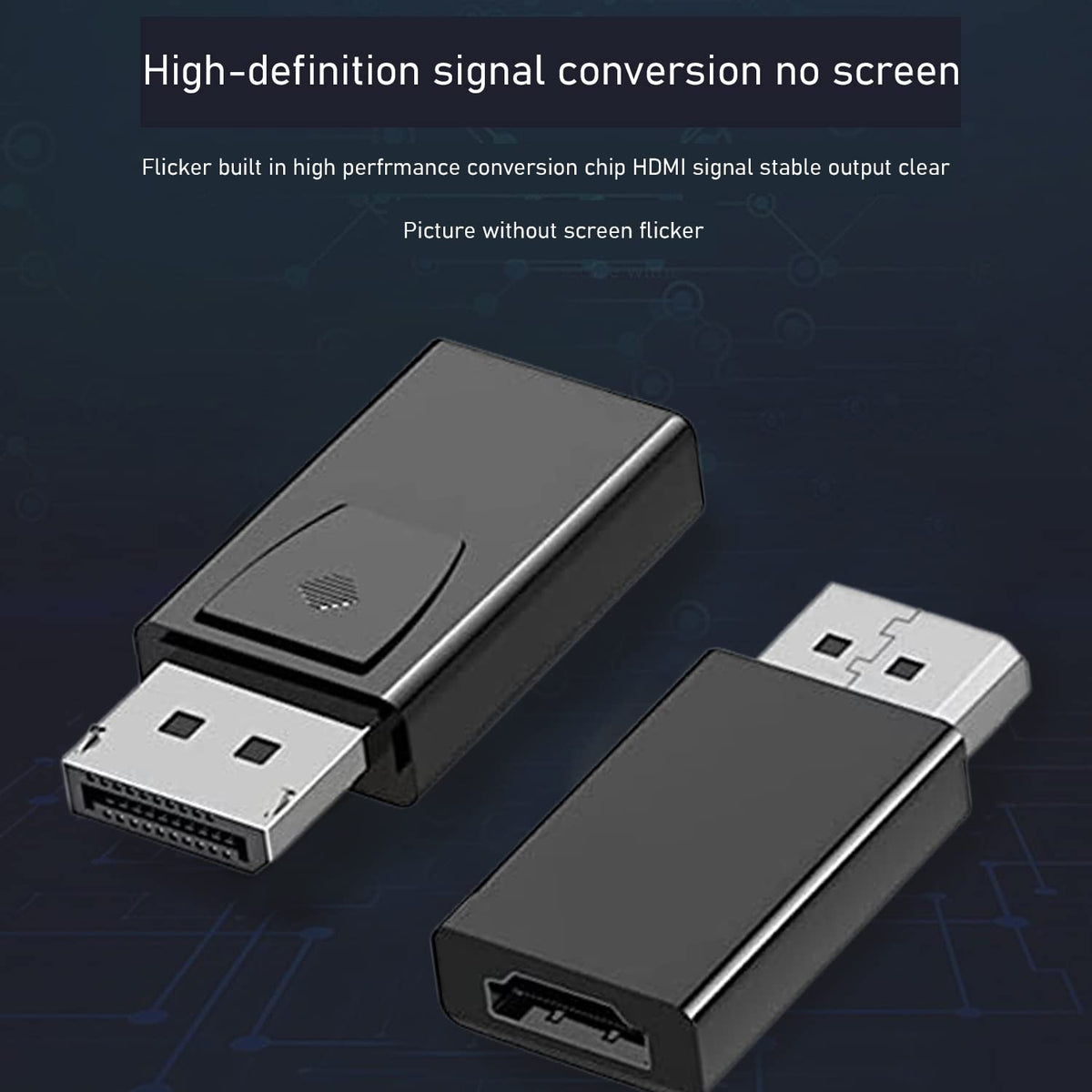 SYGA 1080P Display Port to HDMI-Compatible Adapter Converter Display Port Male DP to Female HD TV Cable Adapter Video Audio for PC TV (Black)
