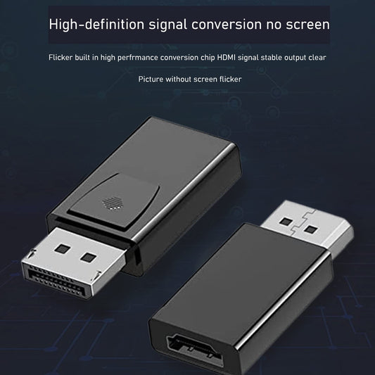 SYGA 1080P Display Port to HDMI-Compatible Adapter Converter Display Port Male DP to Female HD TV Cable Adapter Video Audio for PC TV (Black)