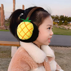 SYGA Winter Fashion Cute Plush Earmuffs Pineapple Cartoon Design Suitable For 10 Years Above