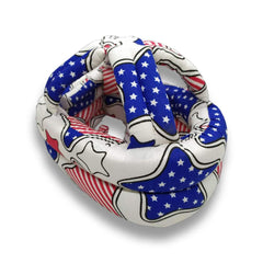 SYGA 1 Piece Infant, Toddler & Baby Child Helmet Head Protector Cushion Bonnet_Star_Stripe_White