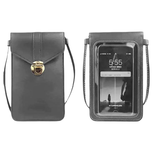 MOMISY Mobile Bag Cellphone Sling Bag Card Holder Wallet Handbag Crossbody multi-function Shoulder Bag for Girls & Women (Dark Grey)
