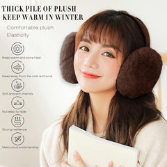 SYGA Winter Earmuffs Fashion Faux Fur Fluffy Soft Warm Earmuffs for 5 to 10 Years Kids for Outdoor Activities, School, Morning Walk- Black