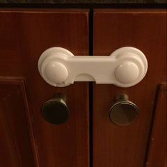 SYGA Baby Safety Locks Uses Dual Adhesive Tape Child Proof Cabinets Drawers Appliances Toilet Seat Fridge (White 20 Pcs)