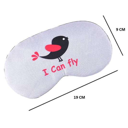 SYGA I Can Fly Brid Cyan Cartoon Gel Ice Sleep Eye Mask Adjustable Head Strap Funny Eye Mask for Sleeping