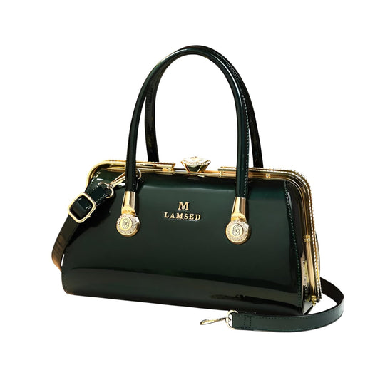 SYGA Women's Elegant Handbag, Shoulder & Crossbody Bag with Rhinestone Lock