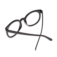 SYGA Women Anti-Blue Light Plain Glasses Large Frame Arrow Style Myopia Glasses (Black)