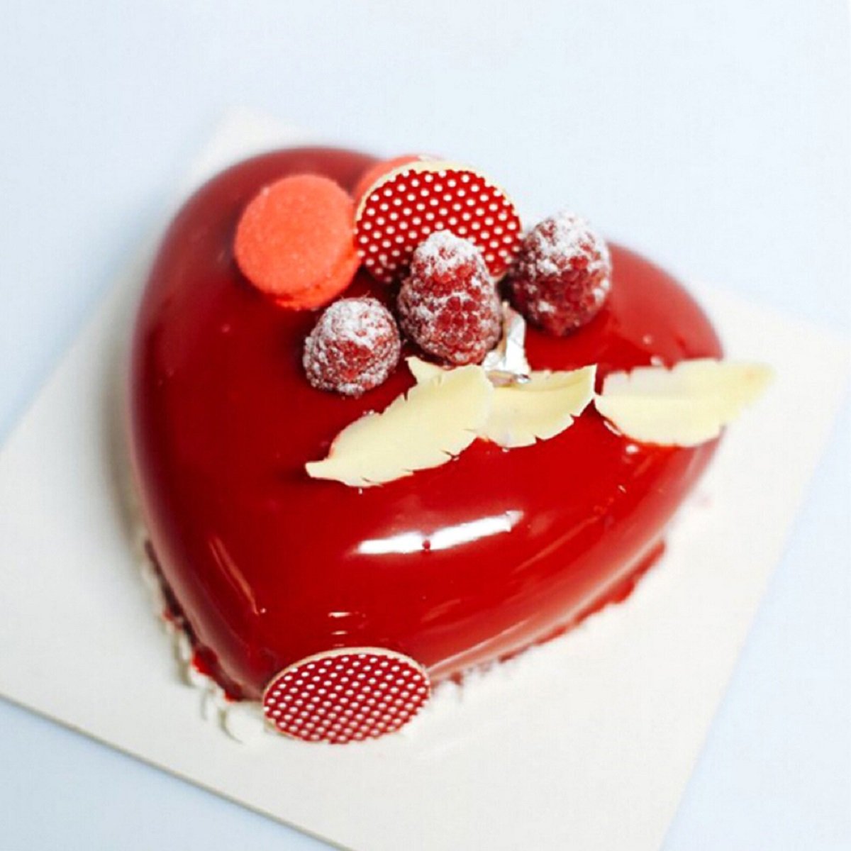 Syga Silicon Single Hole Heart Shape Mousse Cake Mold French Dessert Baking Cake Mould White