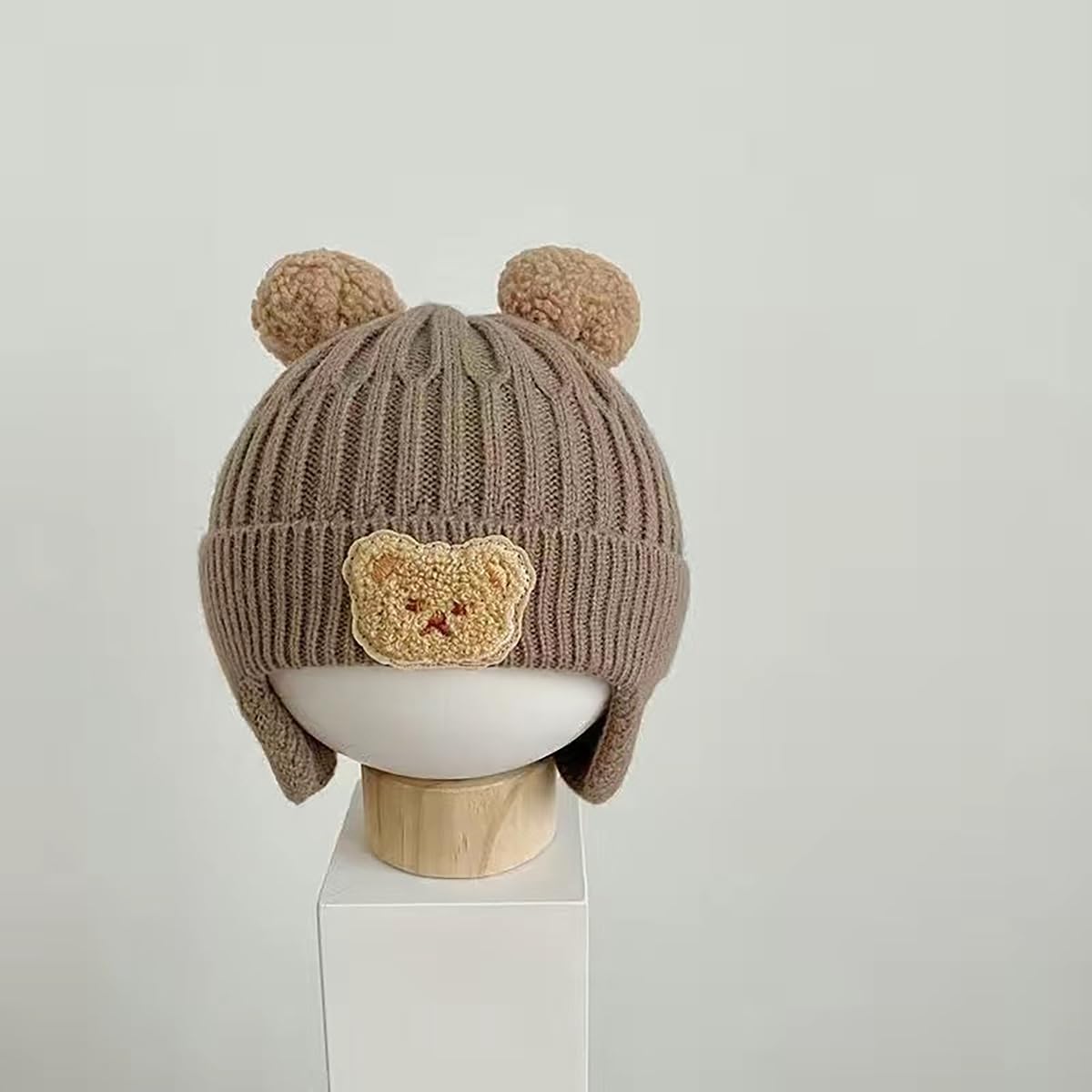 SYGA Winter Warm Ear Protection Knitted Cute Pompom Baby Hat (2-6 Year)