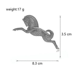 SYGA Brooch Pin Fashion Electroplated Alloy Jewellery Pin Vintage Clothing Accessories Decoration Horse Style Brooches For Men's & Women- S241