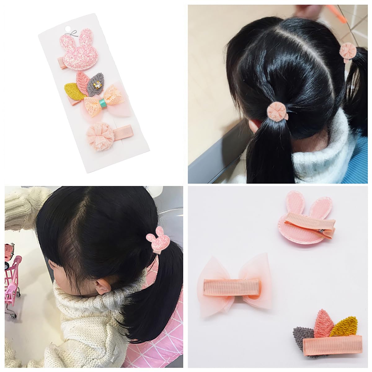 SYGA 10 Pcs Baby Hair Clip For Girl Alligator Hair Accessory For All Type of Infant Toddler Design Animal Cartoon Butterfly Mickey Mini Puppy Fish Unicorn Elephant