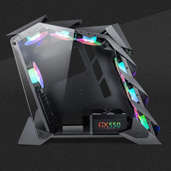 SYGA Machine Saber-Toothed Dragon case Computer CPU case Power Supply case ATX-MATX Game case Desktop Computer case Silver