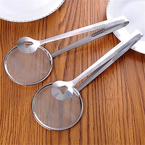 MOMISY Stainless Steel Oil Filter Spoon and Fried Food Clip Mesh Strainer (4)