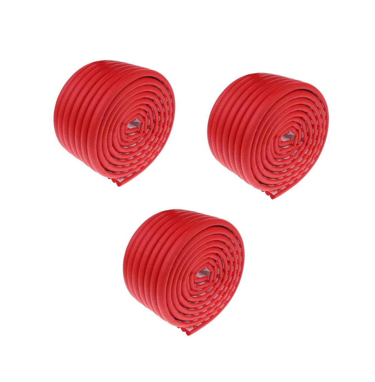SYGA Set of 3 Red Baby Lining Strip Edge Guard Cushion Corner Cover tape Infant Bump Protector