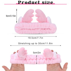 MOMISY Elastic Lovely Hair Band, Washable Facial Band, Makeup Wrap Headbands for Women (PInk, Medium)