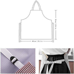 MOMISY Kitchen Cooking Apron with Pocket and 2 Stitched Towels Waterproof Adjustable Durable Stripe Kitchen Women Men Apron with Pockets Bib (Striped Green)