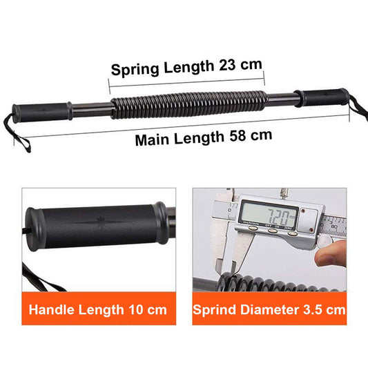 SYGA Power Twister Bar Heavy Duty 30kg Arm Forearms Chest Exercise Fitness Spring