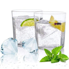 SYGA 1 Piece Diamond-Shaped Fun Ice Cube Molds BPA Silicone Flexible Ice Maker Tray with Funnel