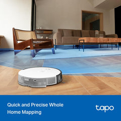 Tapo TP-Link RV20 Mop Plus MagSlim LiDAR + Gyroscope Navigation Robot Vacuum & Mop+ Smart Auto-Empty Dock, 4-Level 2700Pa Suction, Google Assistant & Alexa Compatible | Spotless Cleaning 4-in-1