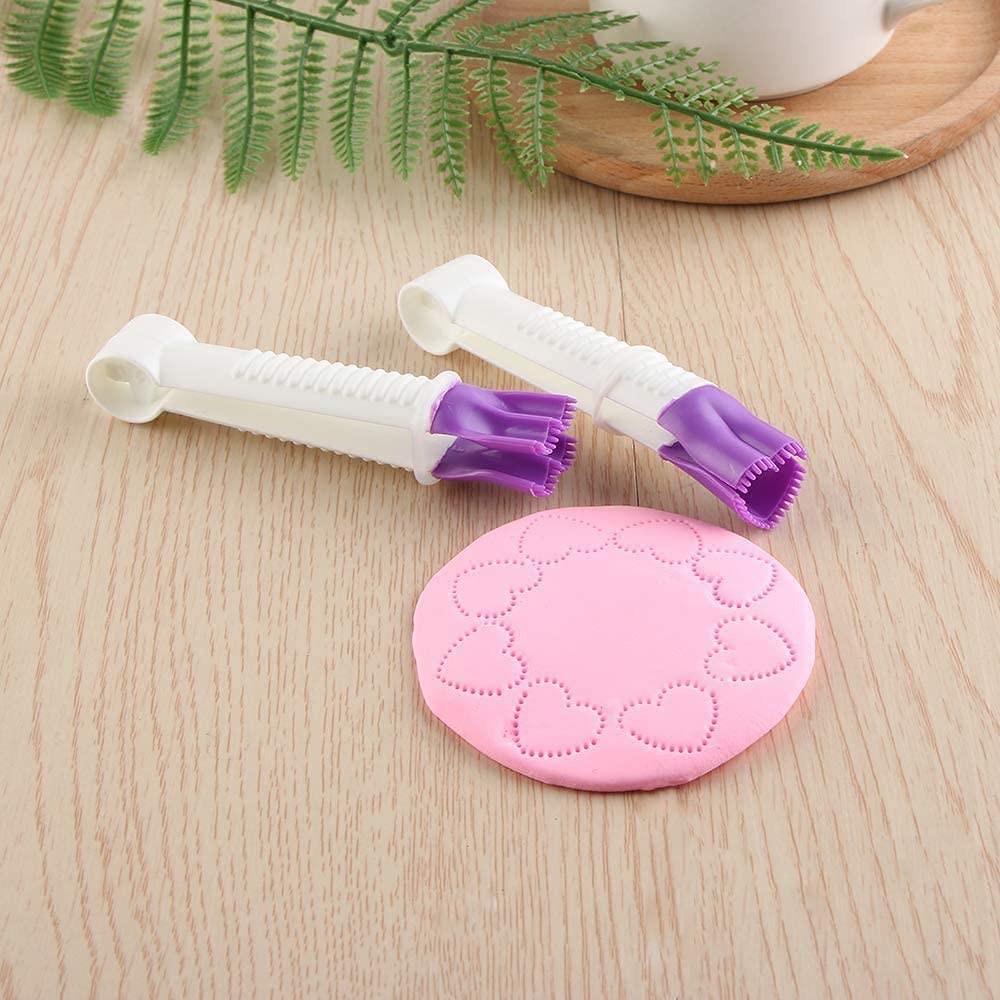 SYGA Cake Lace Tweezers Clips Food Grade Plastic Cookie Stamp Mould Cake Cupcake Fondant Decorating Tool Edge Clip- Pack of 10pcs/Set