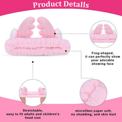 MOMISY Elastic Lovely Hair Band, Washable Facial Band, Makeup Wrap Headbands for Women (PInk, Medium)