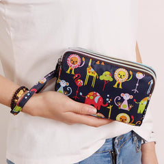 MOMISY Women's Girls Clutch | Zipper | Ladies Purse Wallet Girls (Animal)