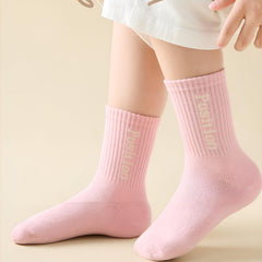 MOMISY 5 Pairs Baby kids Girl Boys Mesh Fruit Embroidery Toddlers Infant Solid Color Cotton Stretch Baby Socks (IN, Age, 3 Years, 5 Years, Standard, Positive)