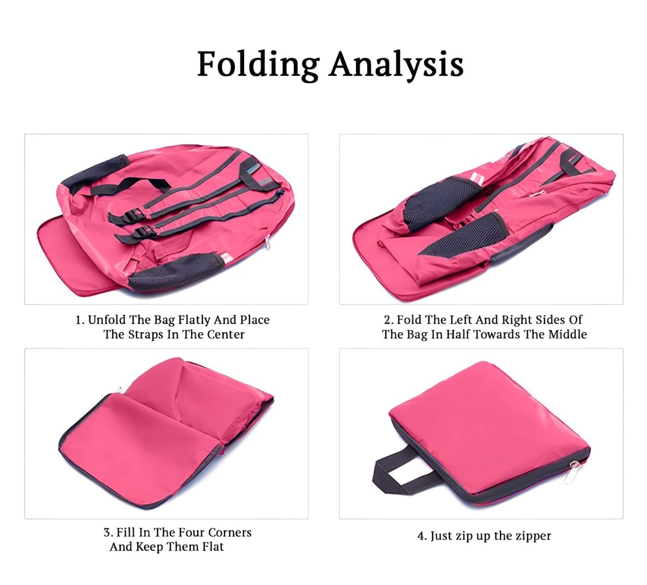 SYGA Outdoor Travel Foldable Backpack Waterproof Backpack With Mini Bag Stay-Clean Backpack for Camping, Hiking, Travelling, Outdoor Activities(Rose Pink)