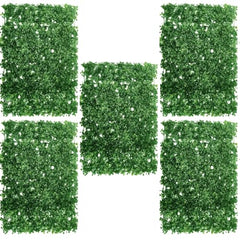 URBAN BLOOM Artificial Green Hedge Panel for Wall Decor Pack of 6 | Green Wall Grass | UV Resistant Faux Boxwood Plant Mat | Indoor & Outdoor Garden, Balcony, Fence & Home Decoration