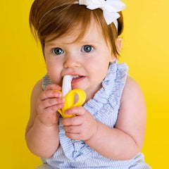 Syga Baby Banana Training Toothbrush and Teether (Yellow)