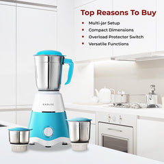 Cadlec Jarsphere 4 Jar 750 Watt Mixer Grinder | High-Power Juicer, Blender & Mixer | Durable ABS Body | Multi-Function for Juicing & Blending | 2-Year Warranty