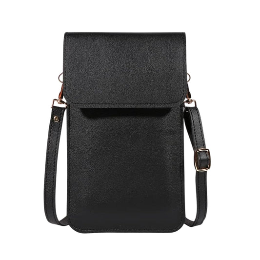 MOMISY Women Cellphone Sling Bag Card Holder Wallet Purse Clutch Handbag Crossbody Shoulder Bag for Girls (Black)