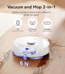 Narwal Freo X Plus 2-in-1 Robotic Vacuum & Mopping, 7800Pa Suction, 7 Weeks Storage, Zero Tangle Brush, 5200mAh Battery, 3D Mapping, Google Home, Alexa, Siri & App Compatible, 254 Mins