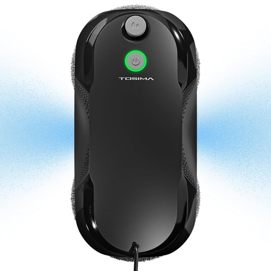 Bequest W5 Window Cleaning Robot, Dual Direction Auto-Spray Smart Window Cleaner with Triple Safety System, Smart Navigation, Remote Control, for All Smooth Surfaces, with 10 Rags, Black.