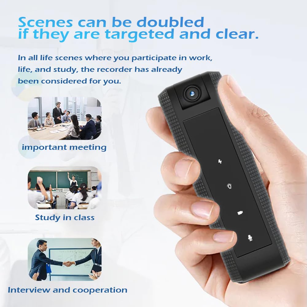 SYGA 32GB Outdoor Voice Recorder, High-Definition Video Pen, Multi-Functional Business Meeting Recorder, Student Video Recorder(USB 32GB Black)