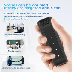 SYGA 32GB Outdoor Voice Recorder, High-Definition Video Pen, Multi-Functional Business Meeting Recorder, Student Video Recorder(USB 32GB Black)