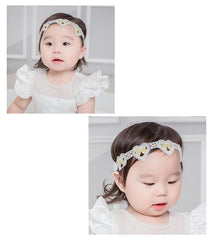 Kids Heart Headband for Girls, White