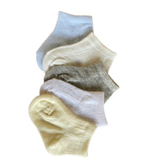 MOMISY 5 Pairs Baby kids Girl Boys Toddlers Infant Ankle Stretch Tube Socks-Diamond-7 to 10 Years