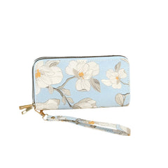 SYGA Women's  Zip-Around  Wallet with Flower Pattern, Card and Coin Holder