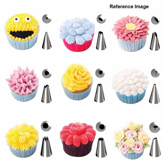 SYGA Set of 24 Russian Nozzles Cake Nozzles Cake Decoration Pastry Nozzle with Coupler and Icing Bag