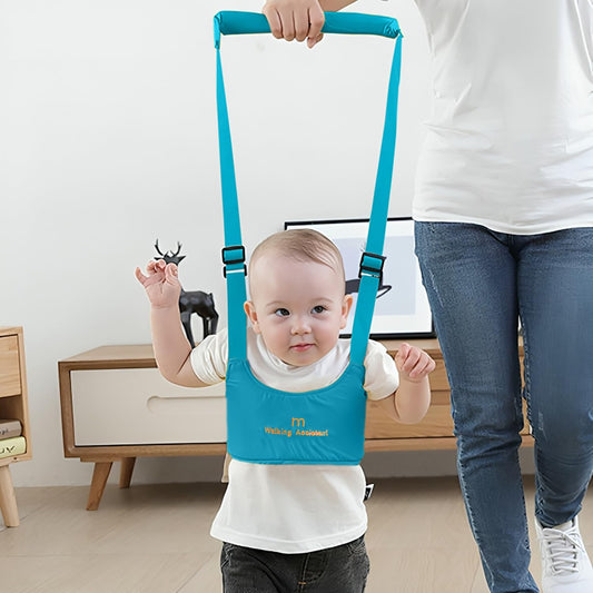 SYGA Handheld Baby Walker with Harness, Adjustable Walking Assistant Helper for Infant Child (Age 6 Months to 24 Months),Stand Up and Learn Walking, Sky Blue
