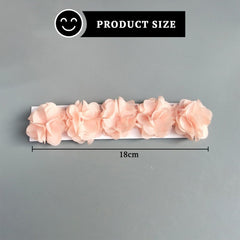 SYGA Baby Girl's Flower Headband Soft & Stretchable Fabric Hairband for Infants, Toddlers, Little Princesses (0-3 Years PinkFlower)