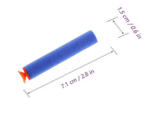 syga blue plastic bullet foam suction dart for nerf n-strike elite guns,Pack of 50-pieces- Multi color
